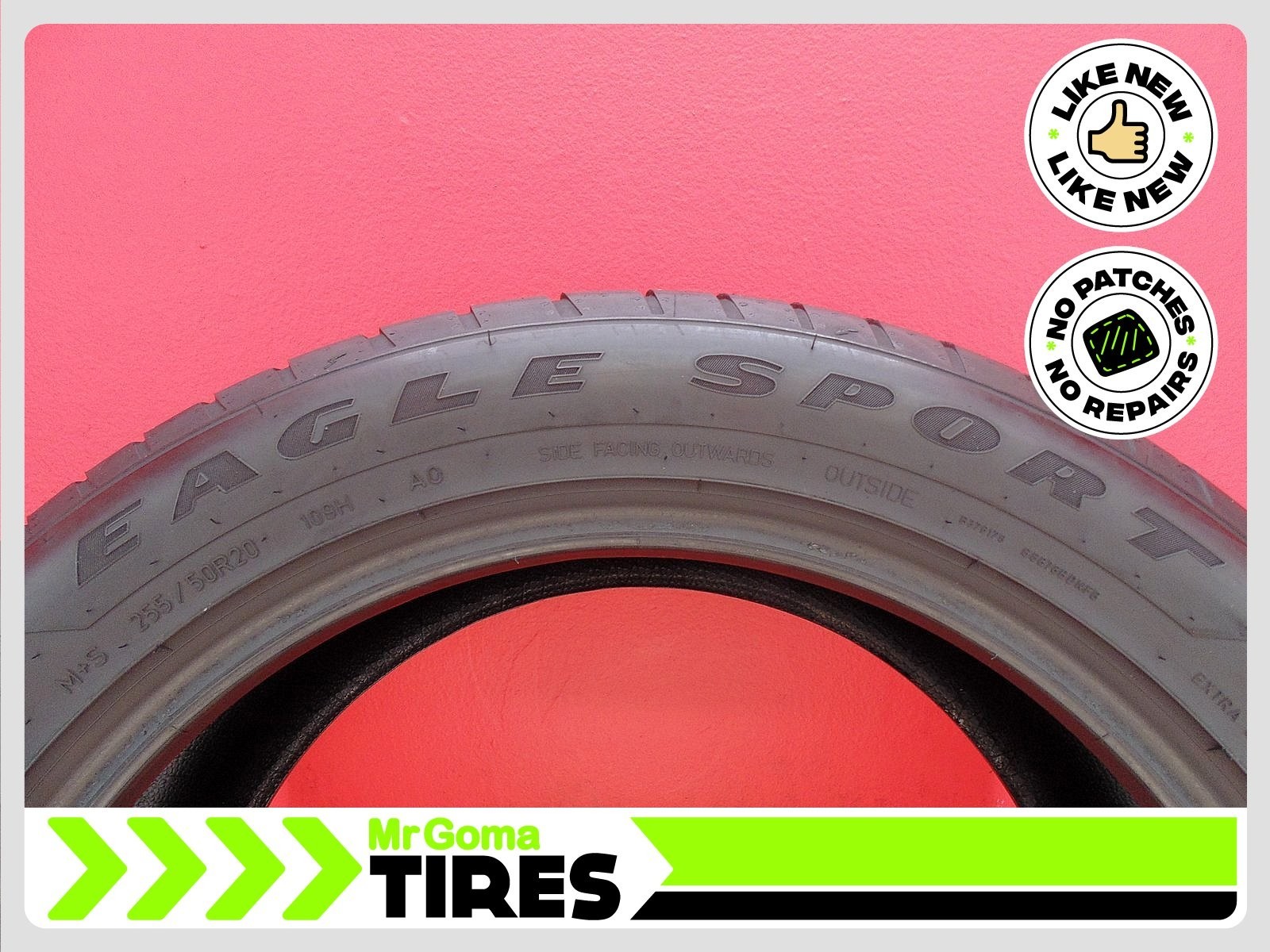 1 GOODYEAR EAGLE SPORT A/S AO AUDI XL 255/50R20 USED TIRE 9.0/32 TREAD LIKE NEW