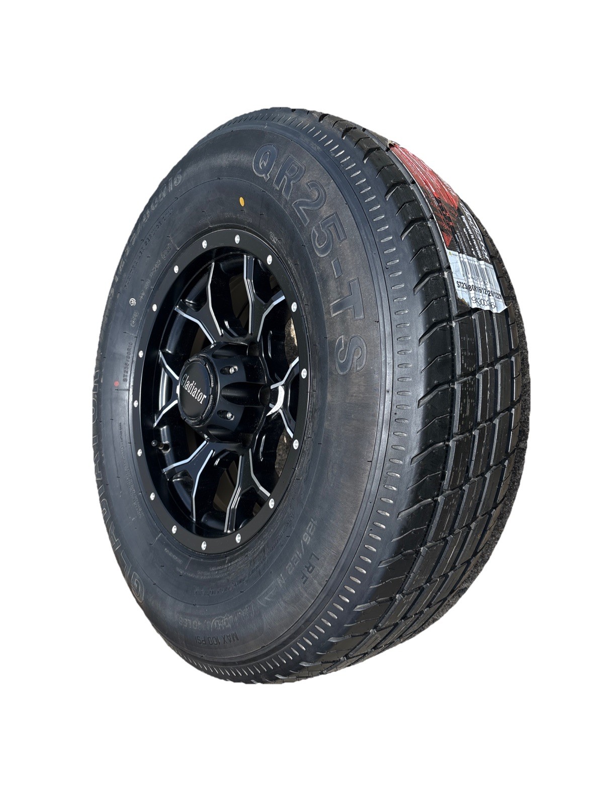 Gladiator RV Trailer 16’’ Aluminum 6 Lug Rim W/QR25-TS Tire ST235/80R16 F/12PLY