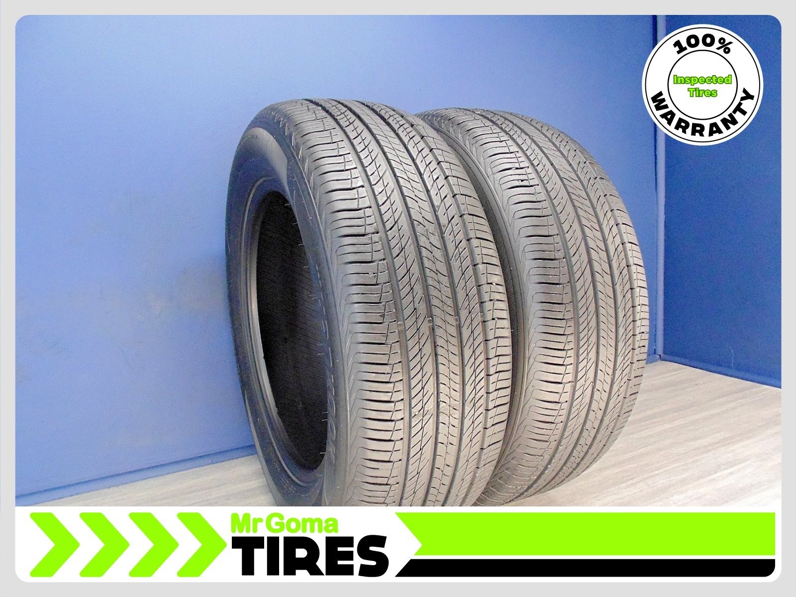 2 HANKOOK DYNAPRO HP2 KONTROL 225/60R17 USED TIRES 7.3/32 TREAD 99H 2256017