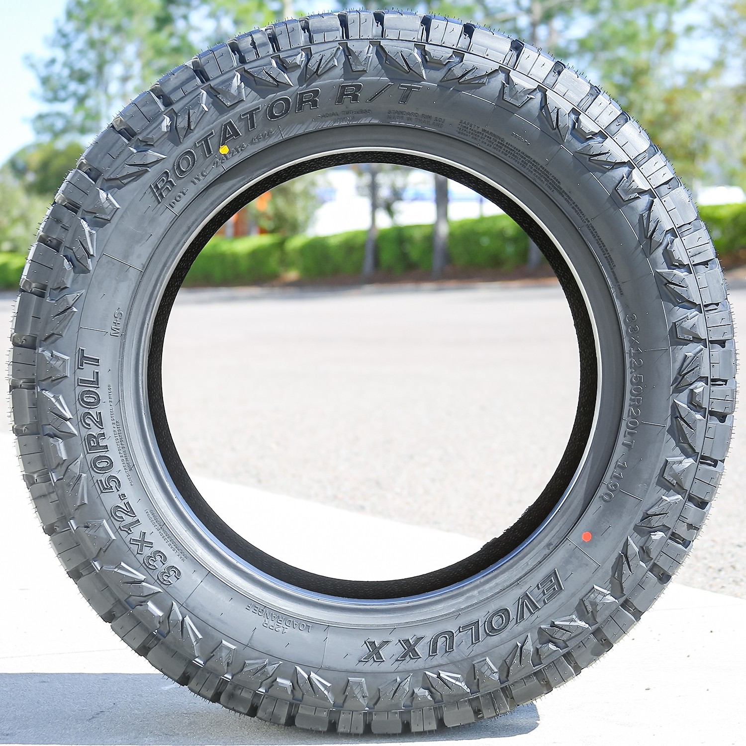 Tire LT 33X12.50R20 Evoluxx Rotator R/T RT Rugged Terrain Load F 12 Ply