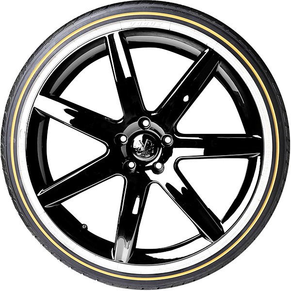 4 Vogue Custom Built Radial VIII 235/55R18 104V XL White/Gold Sidewall Tires