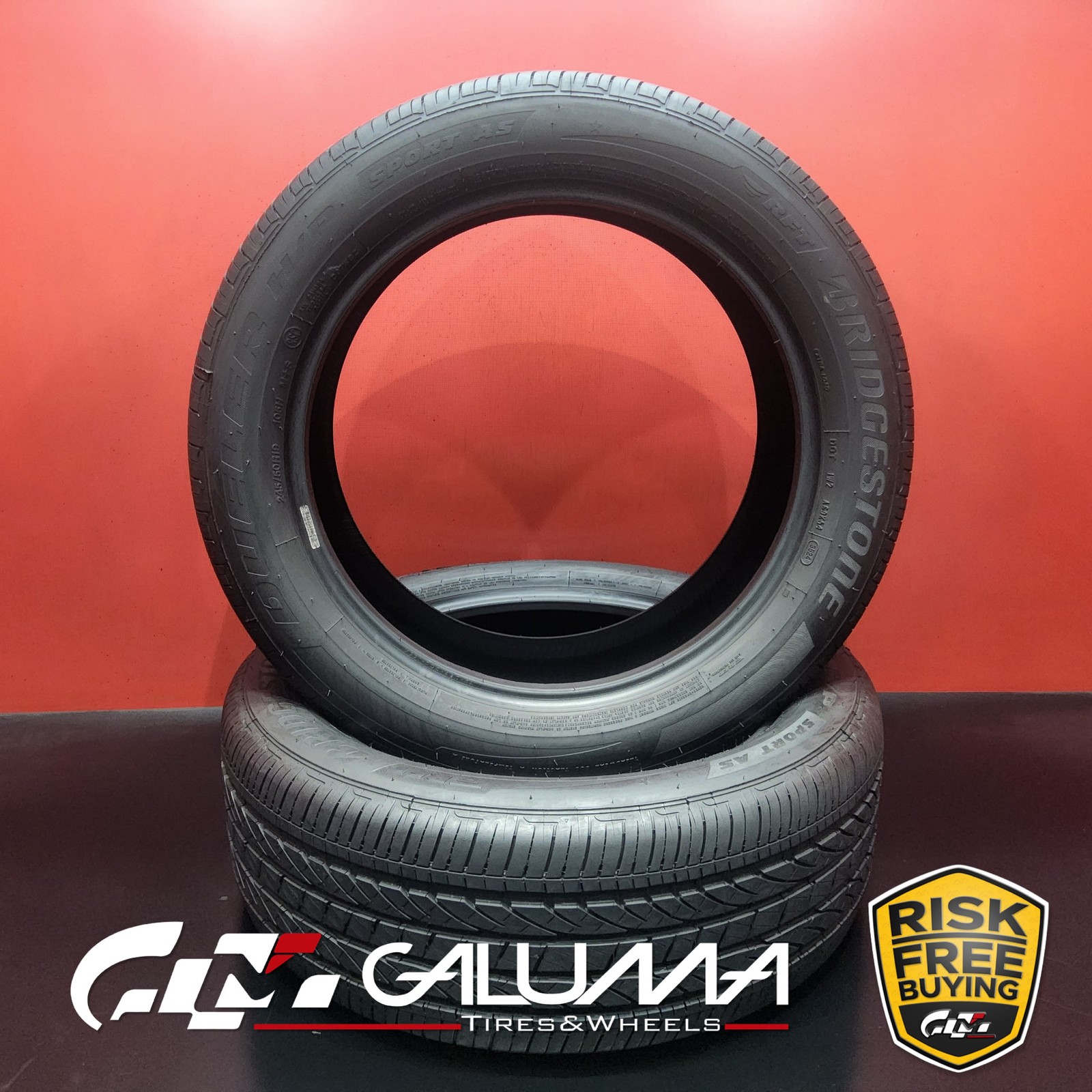 Set of 2 Tires Bridgestone Dueler H/P Sport AS RFT ★ Run Flat XL 245/50R19 93999