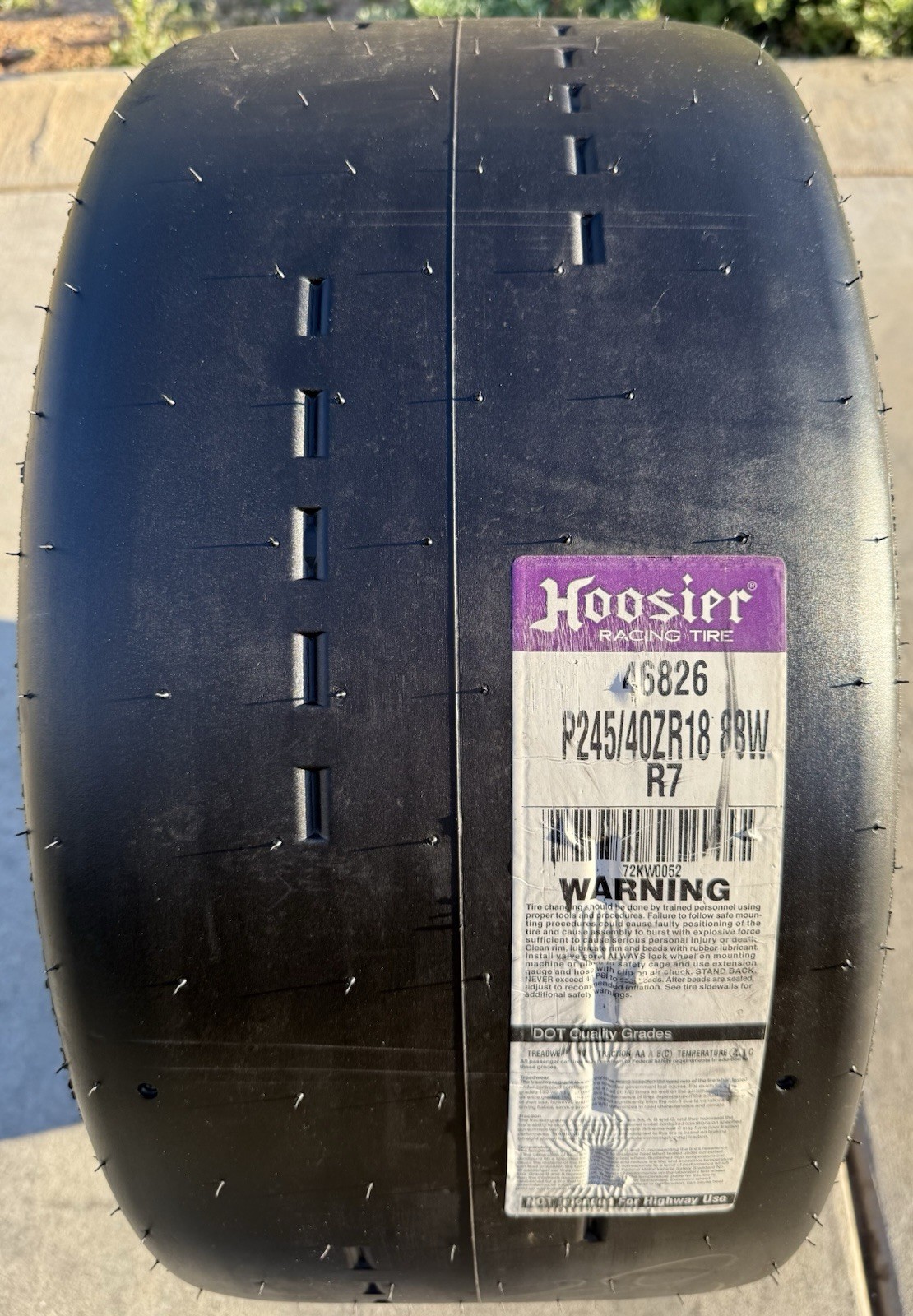 Set of TWO BRAND NEW 245/40ZR18 88W Hoosier R7 Racing Tires Slicks P245/40ZR18