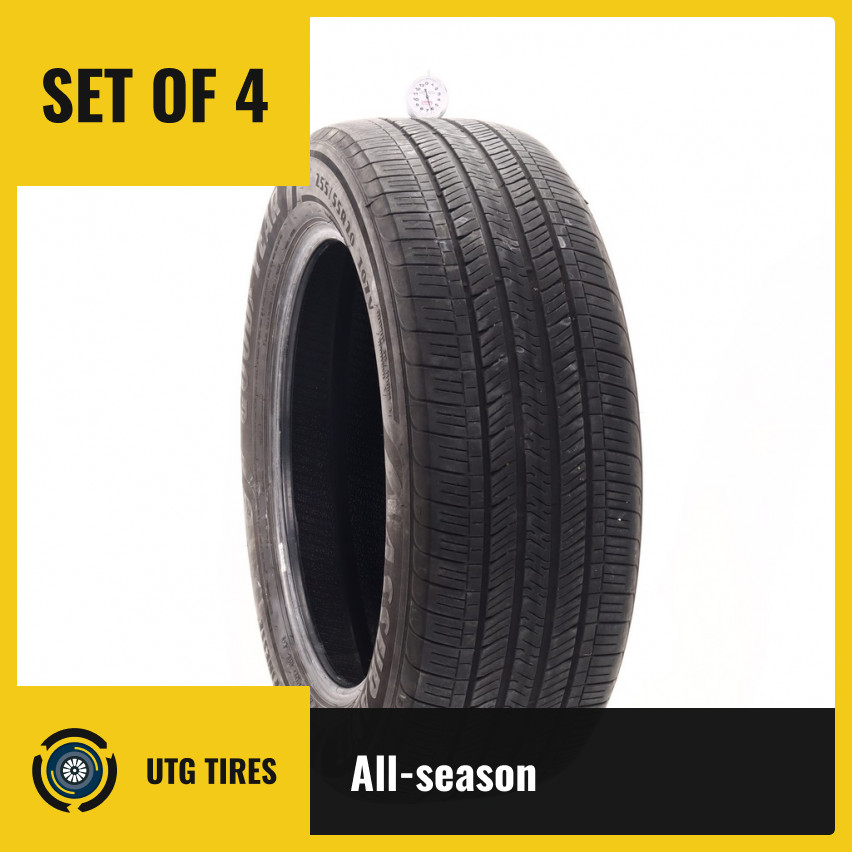 Set of (4) Used 255/55R20 Goodyear Assurance Finesse 107V – 6-6.5/32