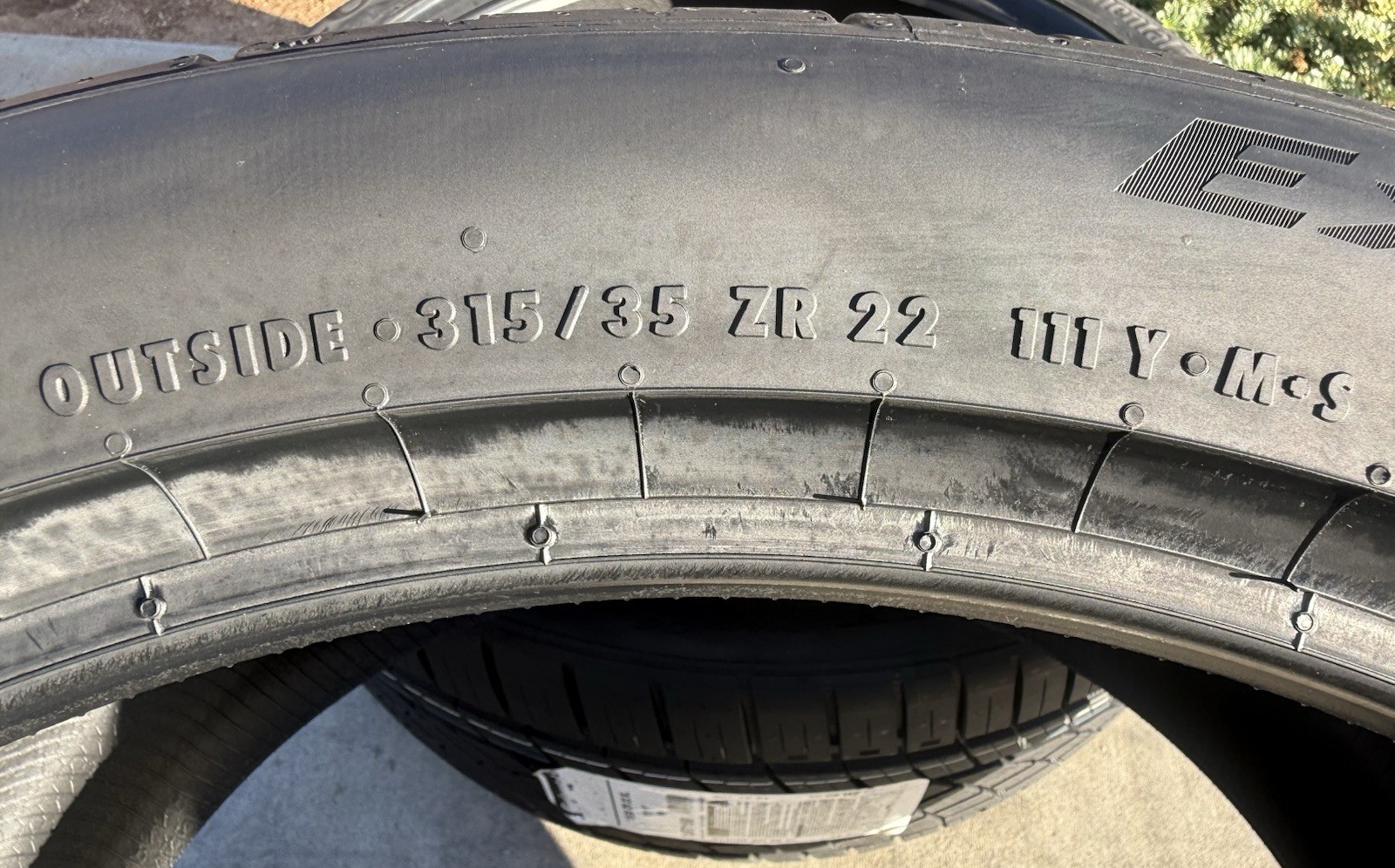TWO BRAND NEW 315/35ZR22 111Y Continental ExtremeContact DWS 06 Plus DWS06+