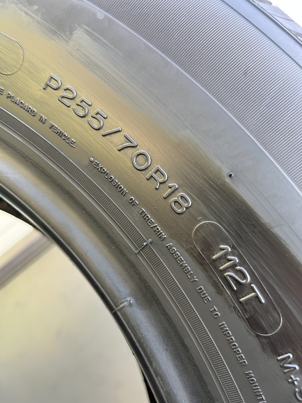 1 Tire Michelin LTX M/S2 255/70R18 112T DOT.0124 9.75/32 NO Patch