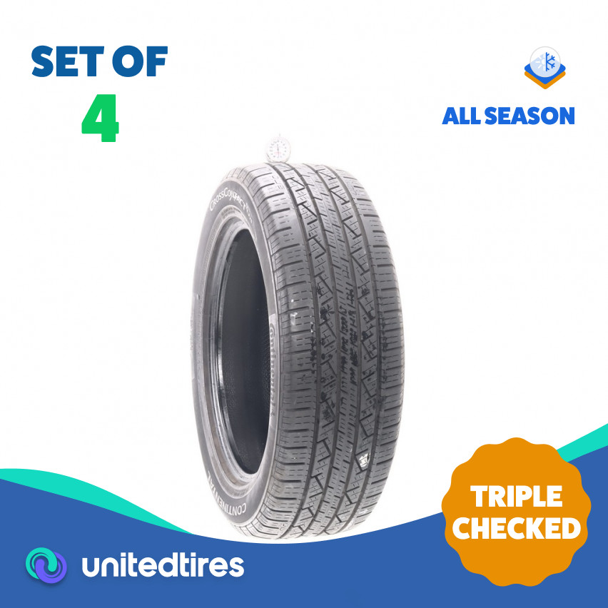Set of (4) Used 225/60R18 Continental CrossContact LX25 100H – 6.5-8.5/32
