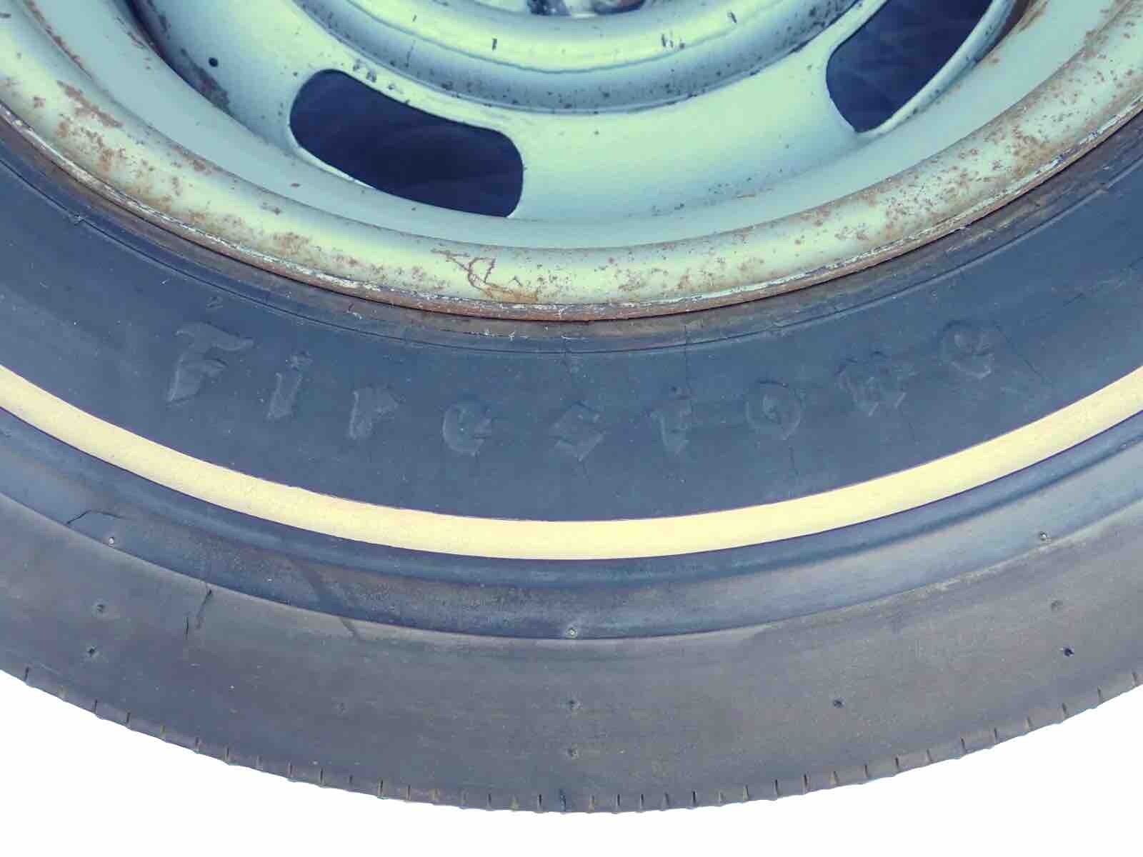 GM 15×8 Rally Wheel Firestone F70-15 Wide Oval Tire 69 Corvette OEM NCRS Points