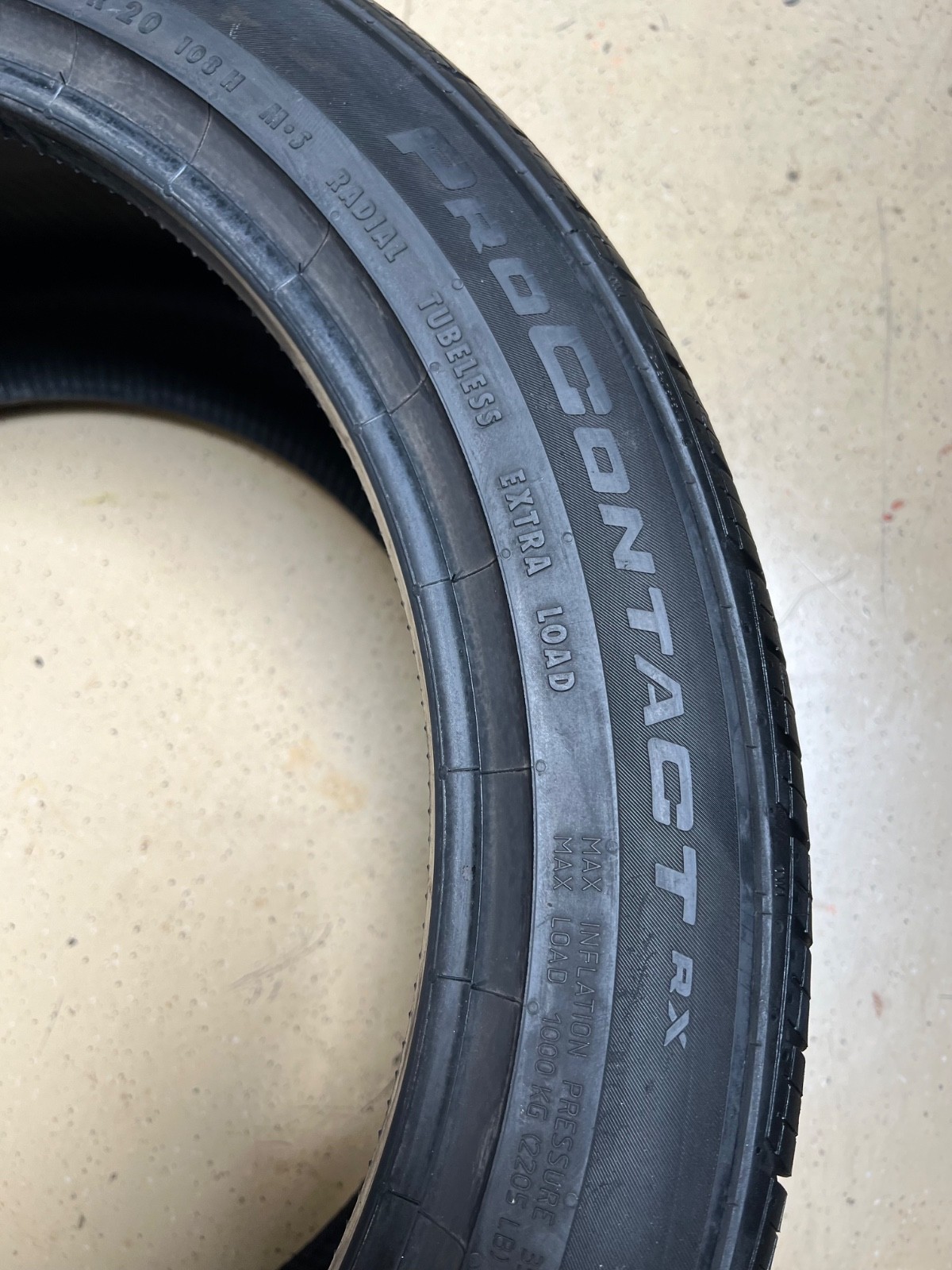 1 – NO REPAIRS 285/40R20 XL (108H) Continental ProContact RX (NF0) Porsche 7077