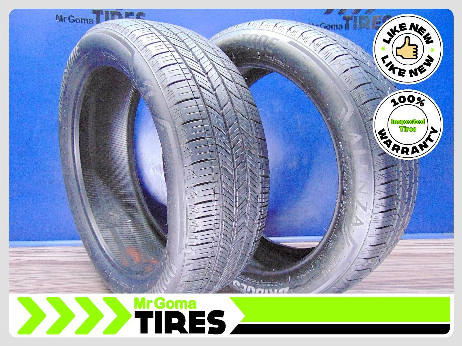 2 BRIDGESTONE ALENZA SPORT A/S 235/50R21 – 9.5/32 Tread USED TIRES 101V 2355021