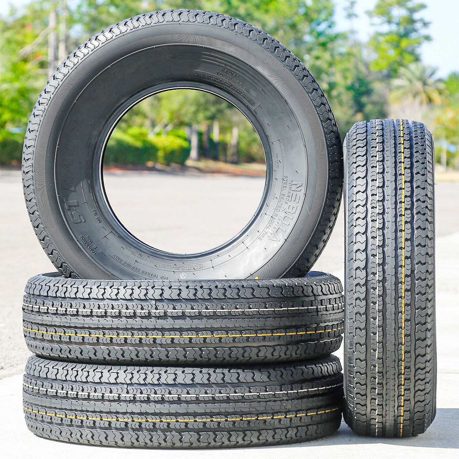 4 Tires Nebula ST Radial N’ 001 Semi-Steel ST 205/75R15 Load D 8 Ply (Thailand)