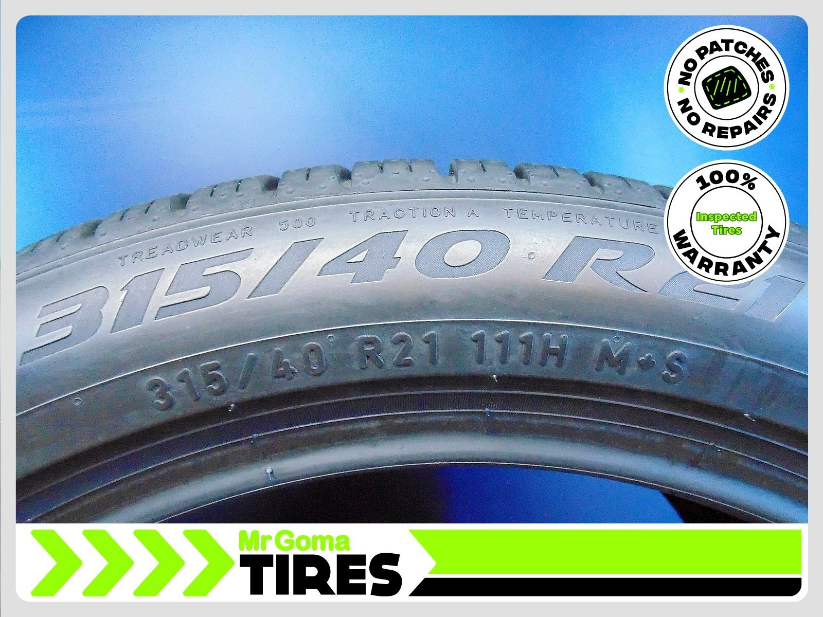 2 PIRELLI SCORPION TM ZERO ALL SEASON MO-S PNCS 315/40R21 USED TIRES 7/32 AVG