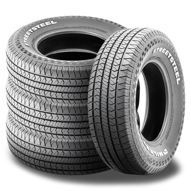 2 Milestar STREETSTEEL 255/70R15 108T Classic Muscle Car White Letter All Season