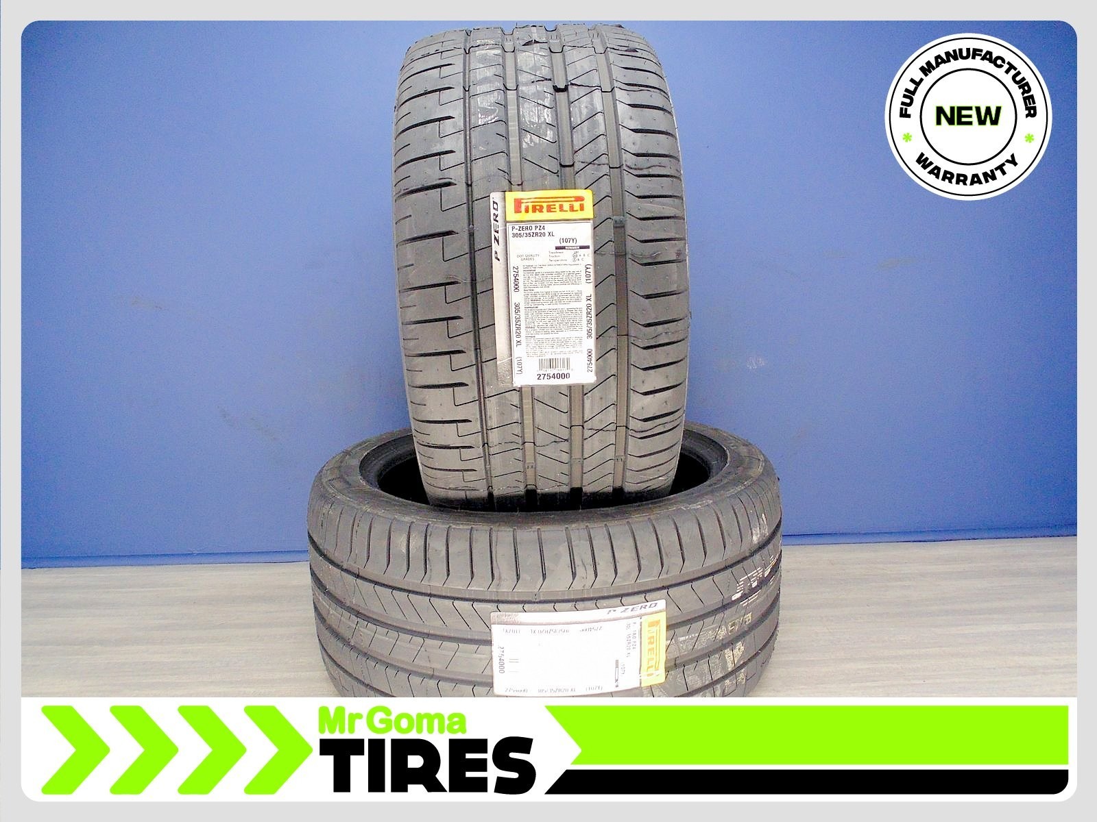2 BRAND NEW PIRELLI P ZERO TM PZ4 XL 305/35ZR20 USED TIRES 107Y 23053520