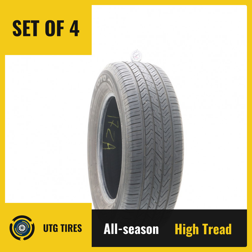 Set of (4) Used 235/65R17 Toyo Extensa A/S II 104H – 9-10/32