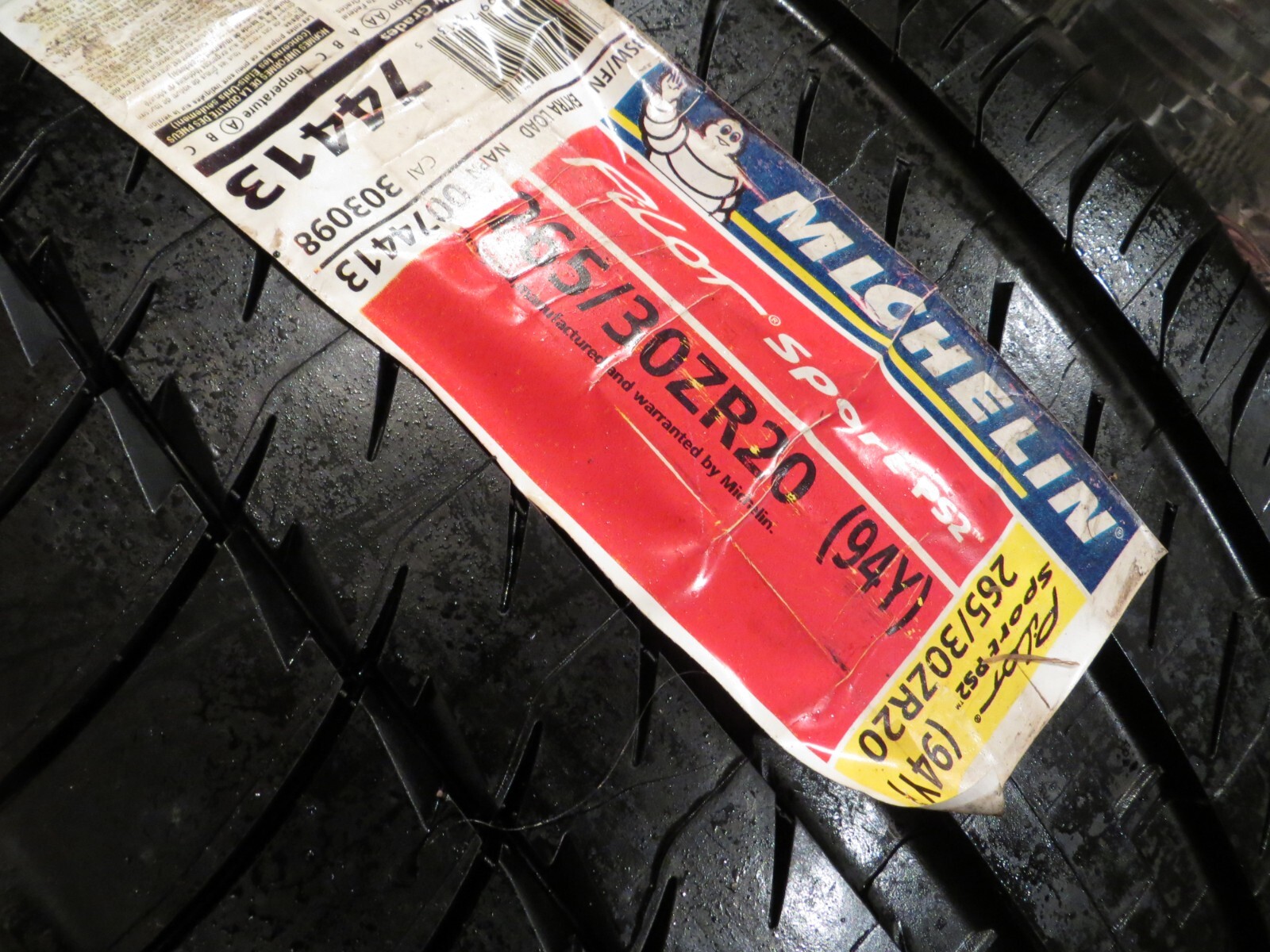 NEW 1 ONE MICHELIN PILOT SPORT PS2 265/30ZR20 94Y XL RO1 AUDI 265 30 20 2888
