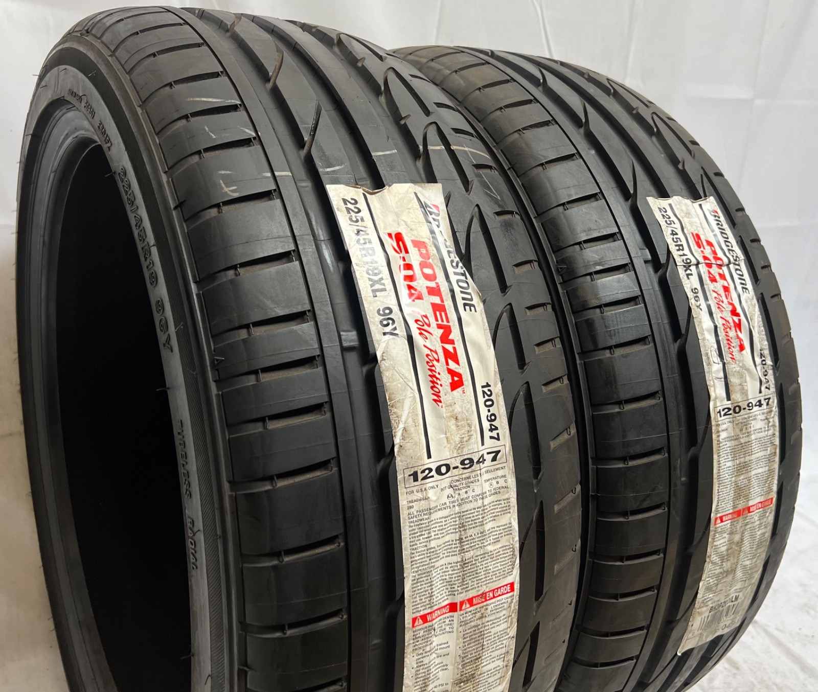 2 – NEW 225/45R19 XL (96Y) Bridgestone Potenza S-04 Pole Position – 9051