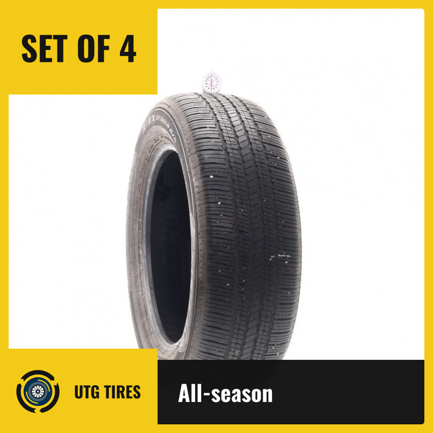 Set of (4) Used 235/60R18 Falken Ziex ZE001A A/S 103H – 7/32