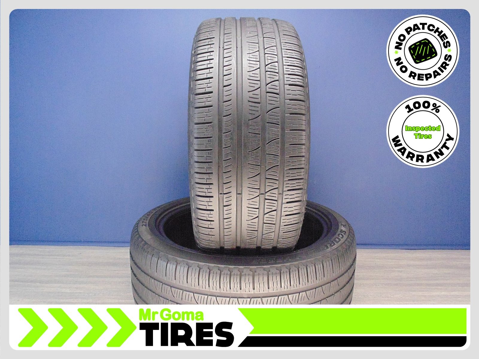 2 PIRELLI SCORPION VERDE A/S VOL XL 275/40R21 USED TIRES 7.3/32 TREAD 2754021