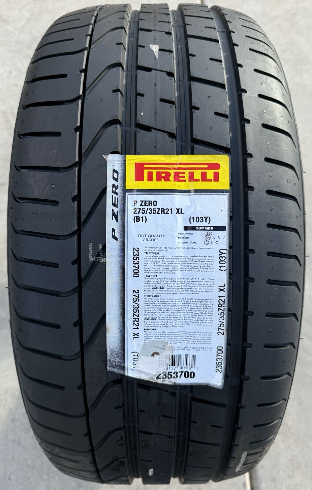FOUR BRAND NEW 275/35ZR21 Pirelli P Zero Tires For Bentley & Audi RS6 / RS7 / S8