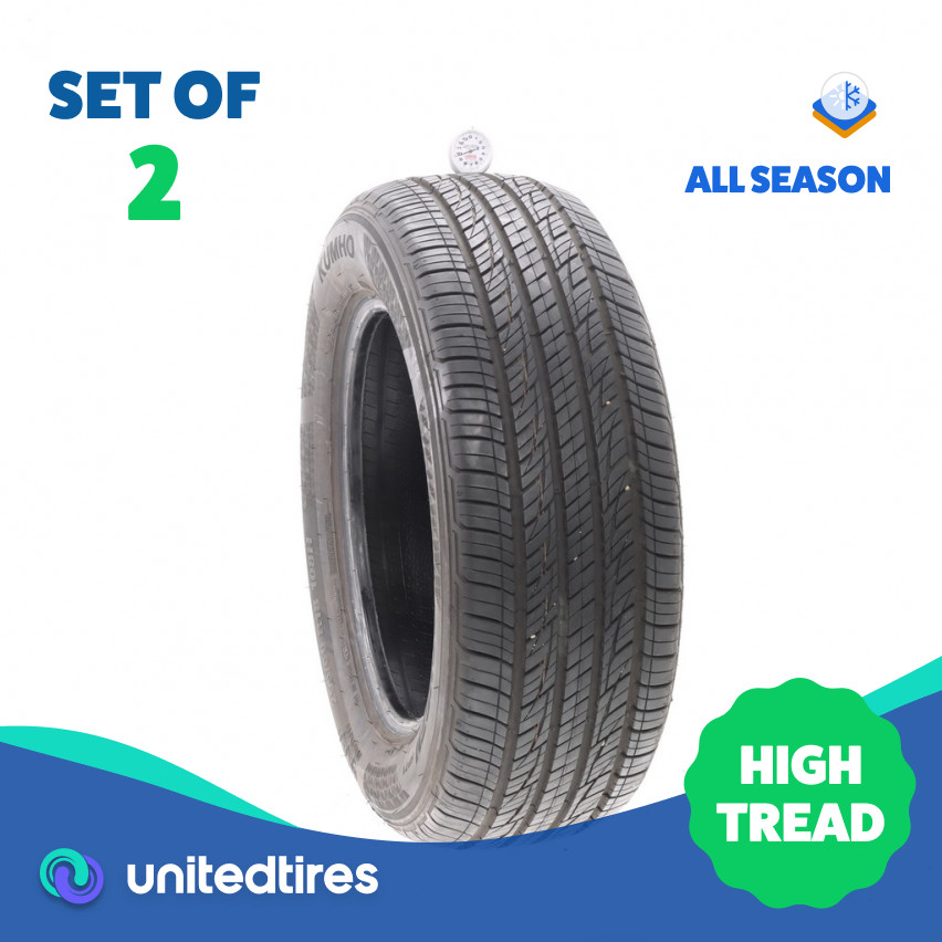 Set of (2) Used 255/60R18 Kumho Crugen HP71 108H – 9.5/32