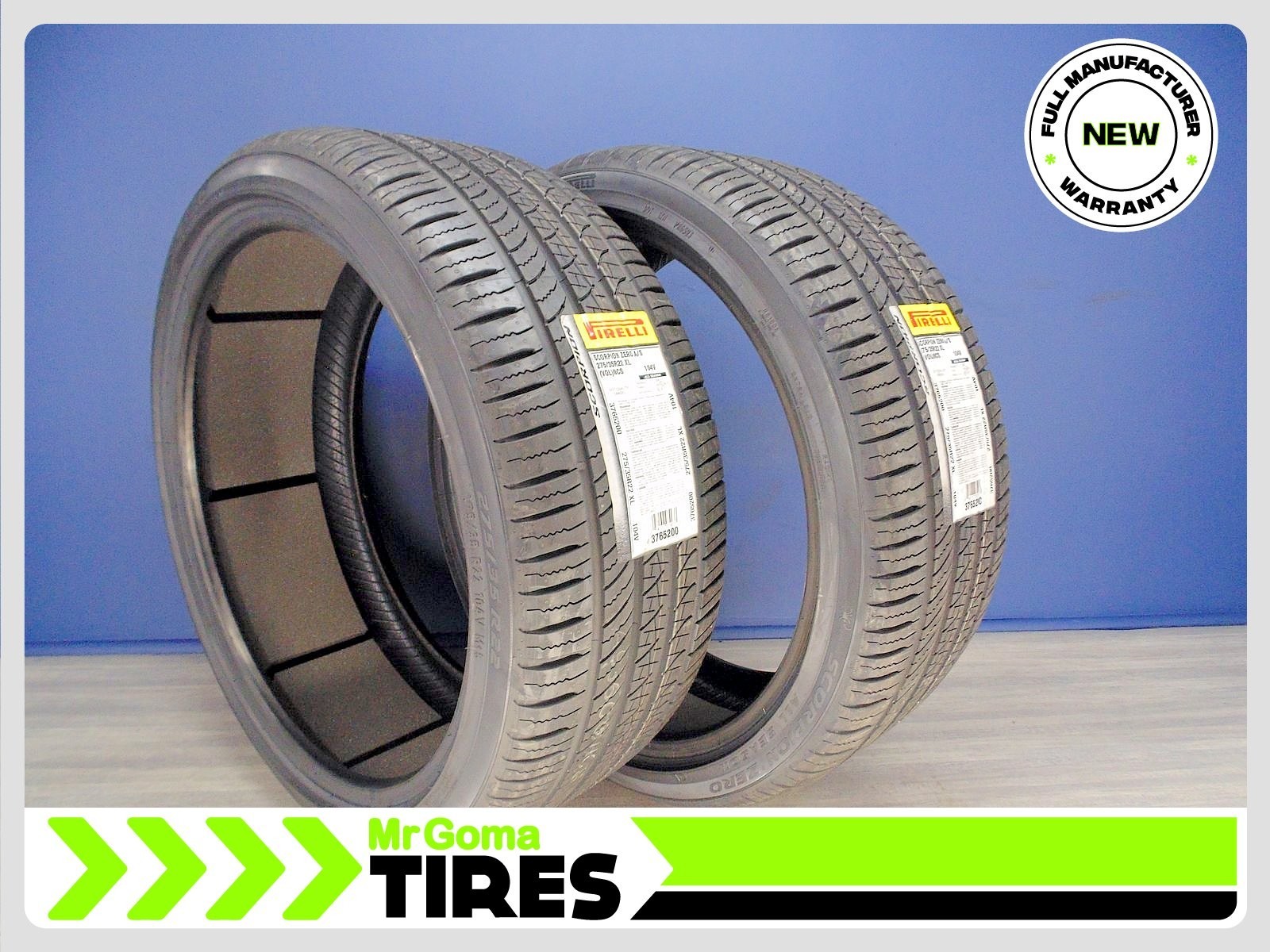 2 BRAND NEW PIRELLI SCORPION TM ZERO A/S VOL PNCS XL 275/35R22 TIRES 2753522