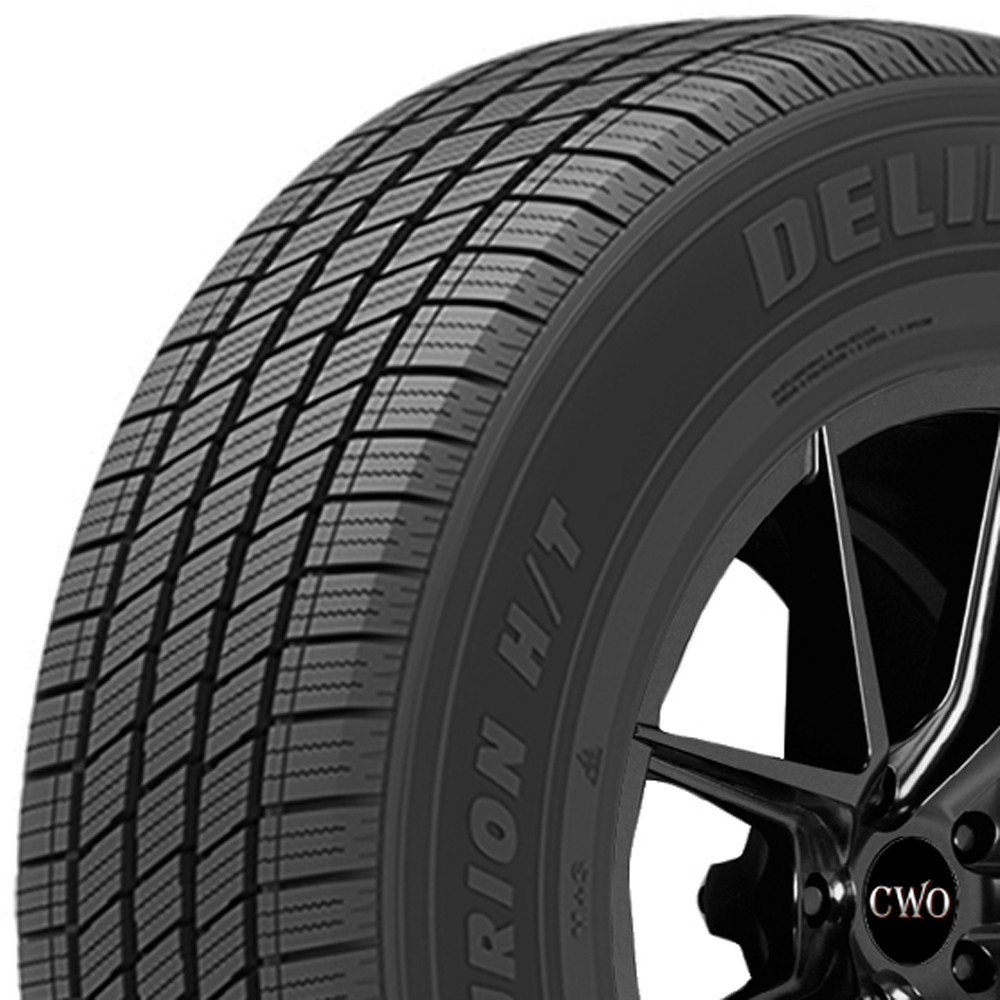 (QTY 4) LT215/85R16 Delinte Centurion H/T 115/112S LRE Black Wall Tires