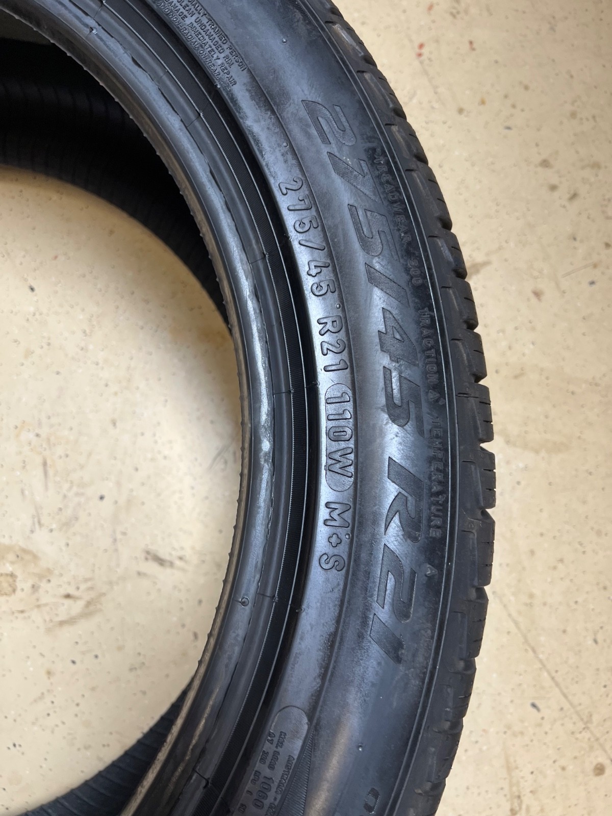 1 – NEW 275/45R21 XL (110W) Pirelli Scorpion Zero A/S PNCS (LR) – 7007