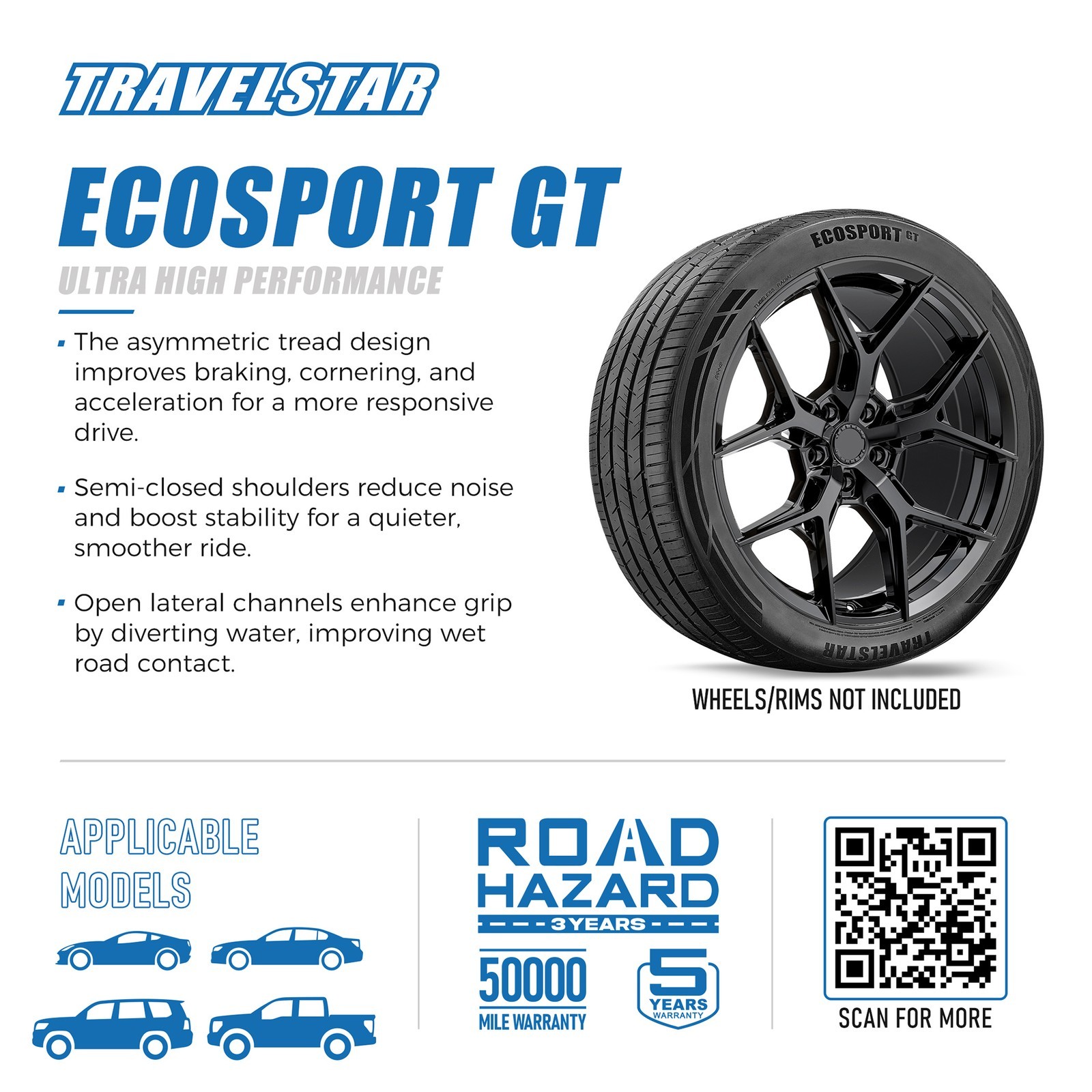 Travelstar Ecosport GT 235/35ZR20 92W XL High Performance A/S Passenger Tire