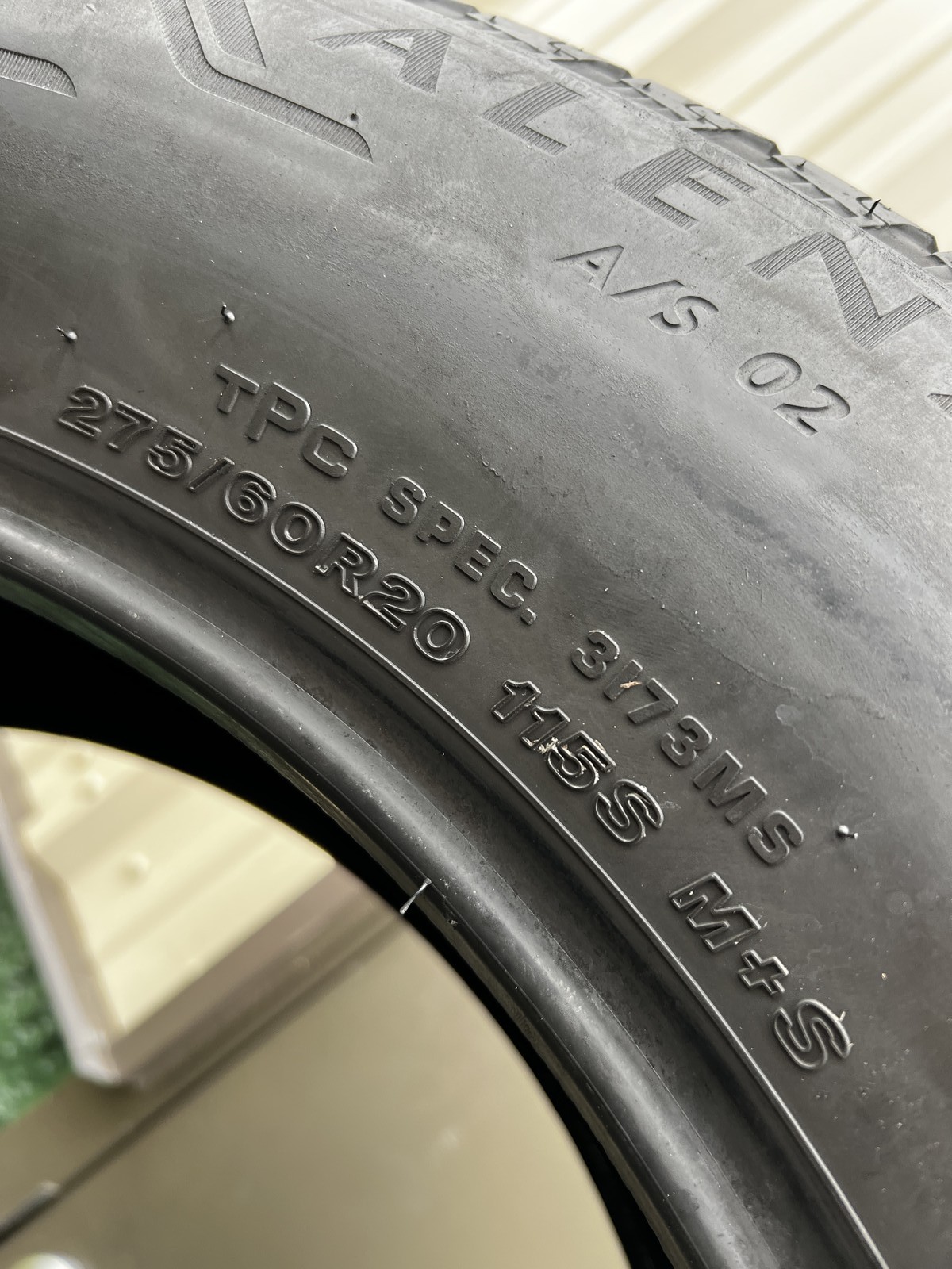 1 Tire Bridgestone Alenza A/S 02 TPC 275/60R20 115S DOT.0625 8.25/32