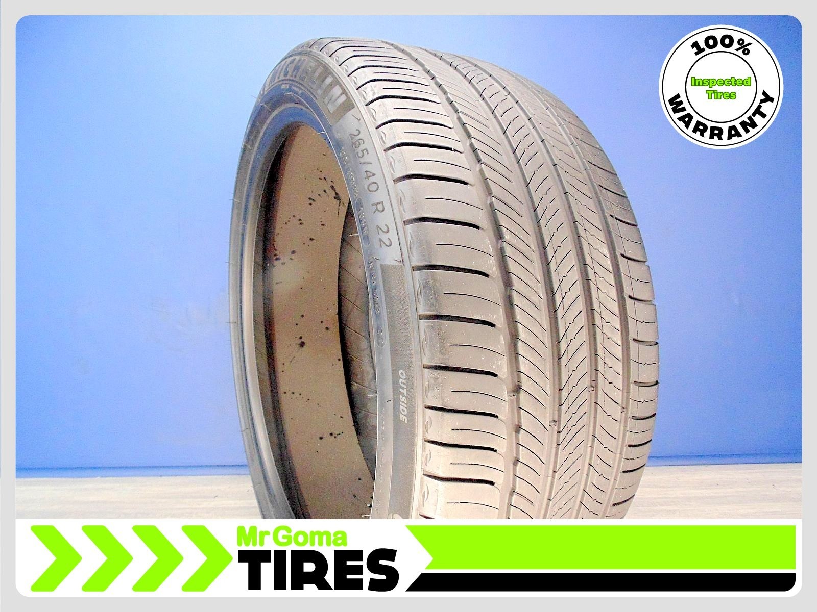 1 MICHELIN PRIMACY TOUR A/S GEO DT XL 265/40R22 USED TIRE 7.3/32 TRAED 2654022