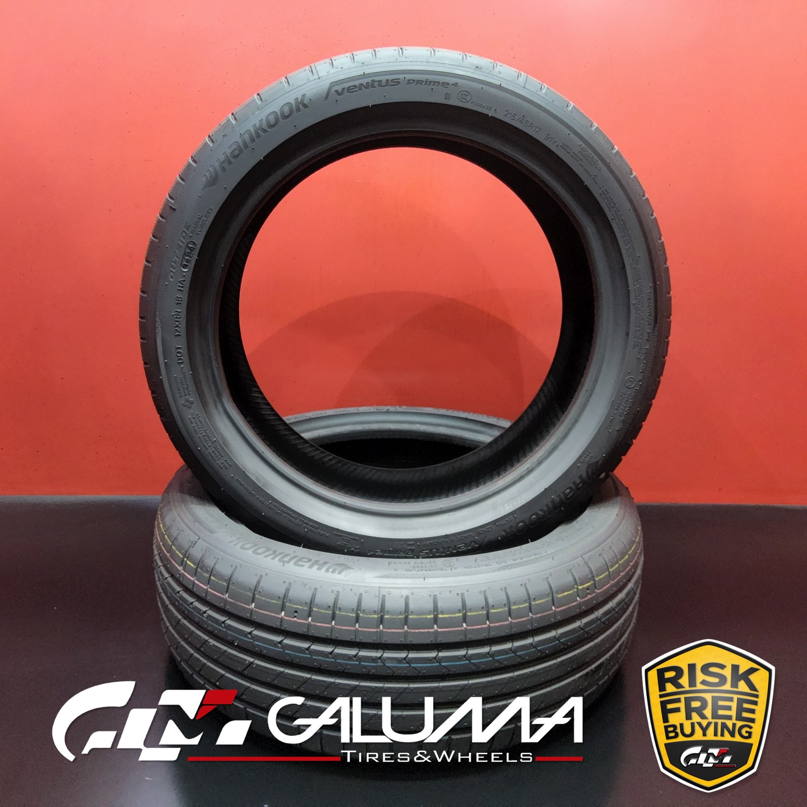 Set of 2 Tires BrandNEW Hankook Ventus Prime4 215/45/17 R17 2154517 91Y #95761