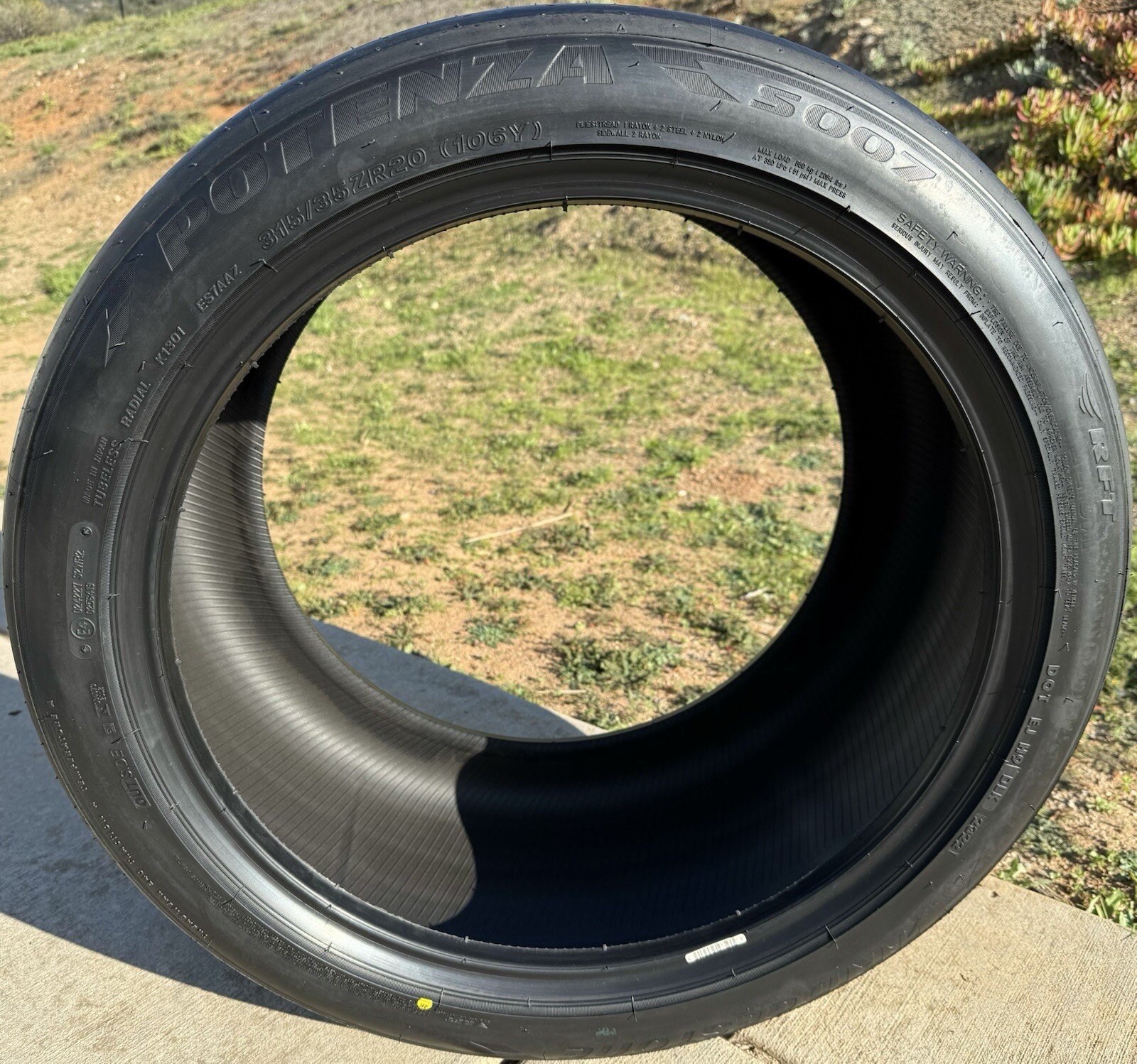 TWO BRAND NEW 315/35ZR20 Bridgestone Potenza S007 RFT Run Flat Tires 3153520