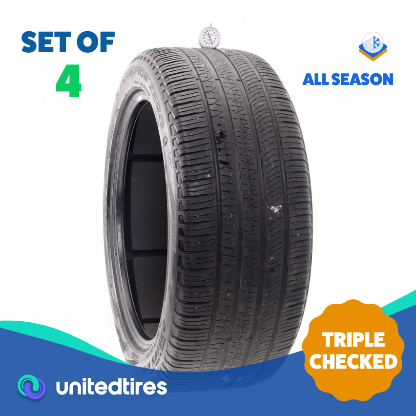 Set of (4) Used 275/45R21 Pirelli Scorpion Zero LR PNCS 110Y – 6-7.5/32