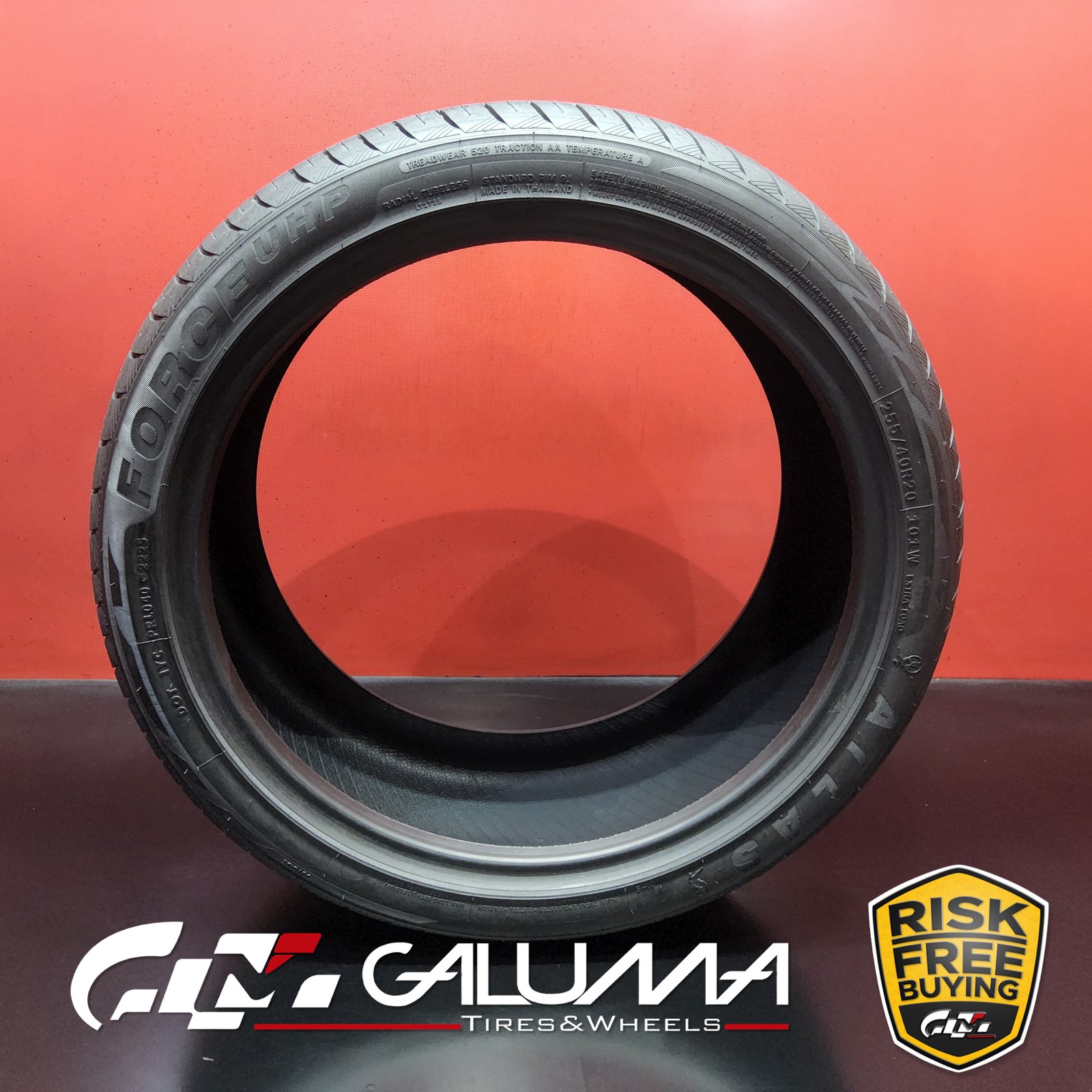 1 Tire LikeNEW Atlas Force UHP XL 255/40R20 255/40/20 2554020 No Repairs #96276