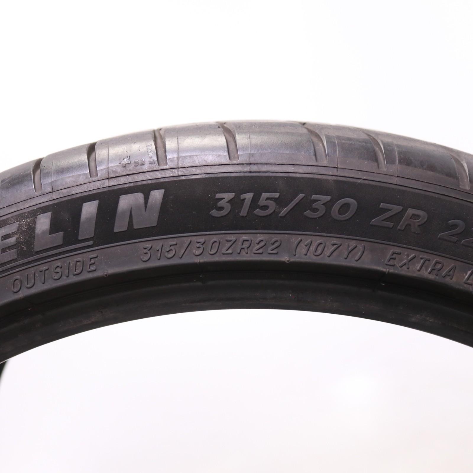 Set of 2 Used 315/30ZR22 Michelin Pilot Sport 4 S – 107Y – 7.5-8/32