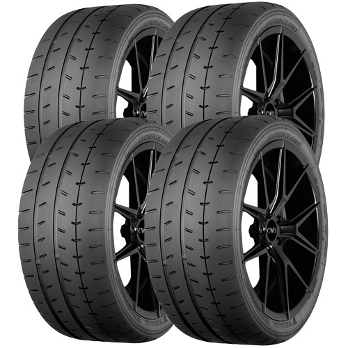 (QTY 4) 205/50R15 Yokohama Advan A052 89V XL Black Wall Tires