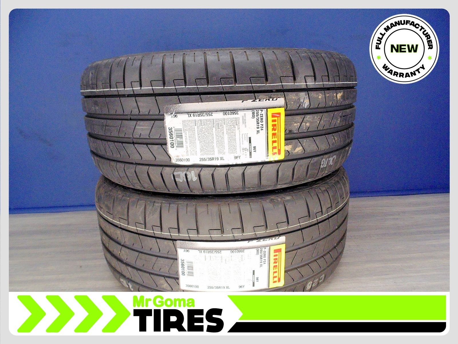 2 BRAND NEW PIRELLI P ZERO PZ4 MO XL 255/35R19 TIRES 96Y 2553519 MERCEDES