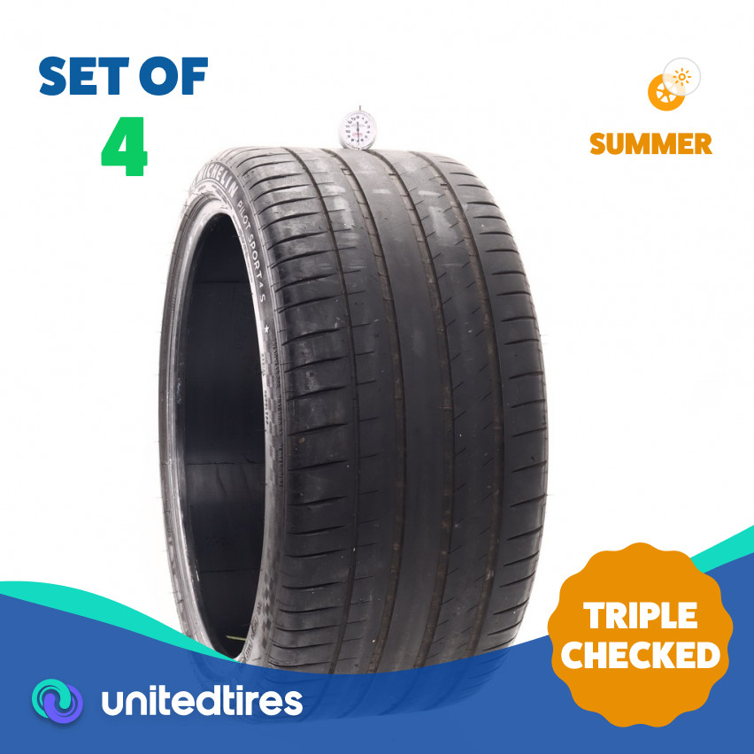 Set of (4) Used 315/30ZR22 Michelin Pilot Sport 4 S 107Y – 6.5/32