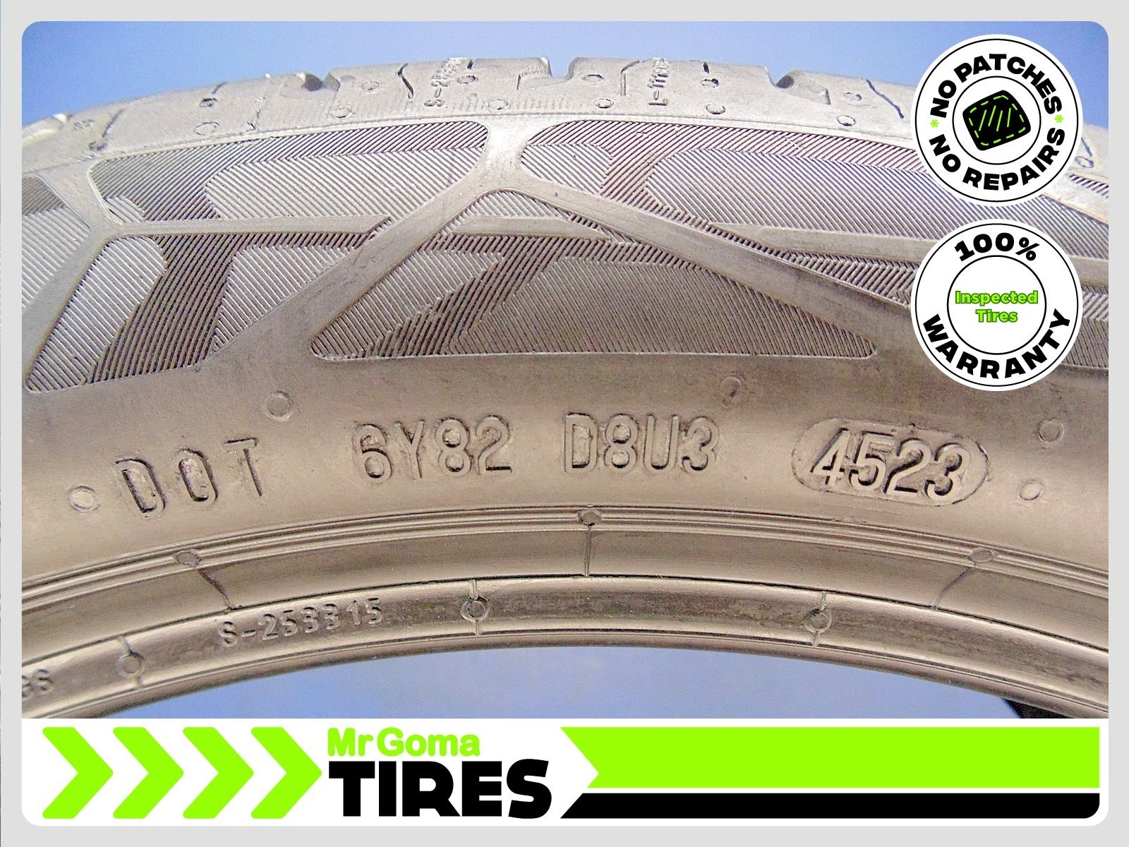 1 CONTINENTAL ECOCONTACT 6 SSR RFT XL 225/45R19 USED TIRE 7.3/32 TREAD 96W