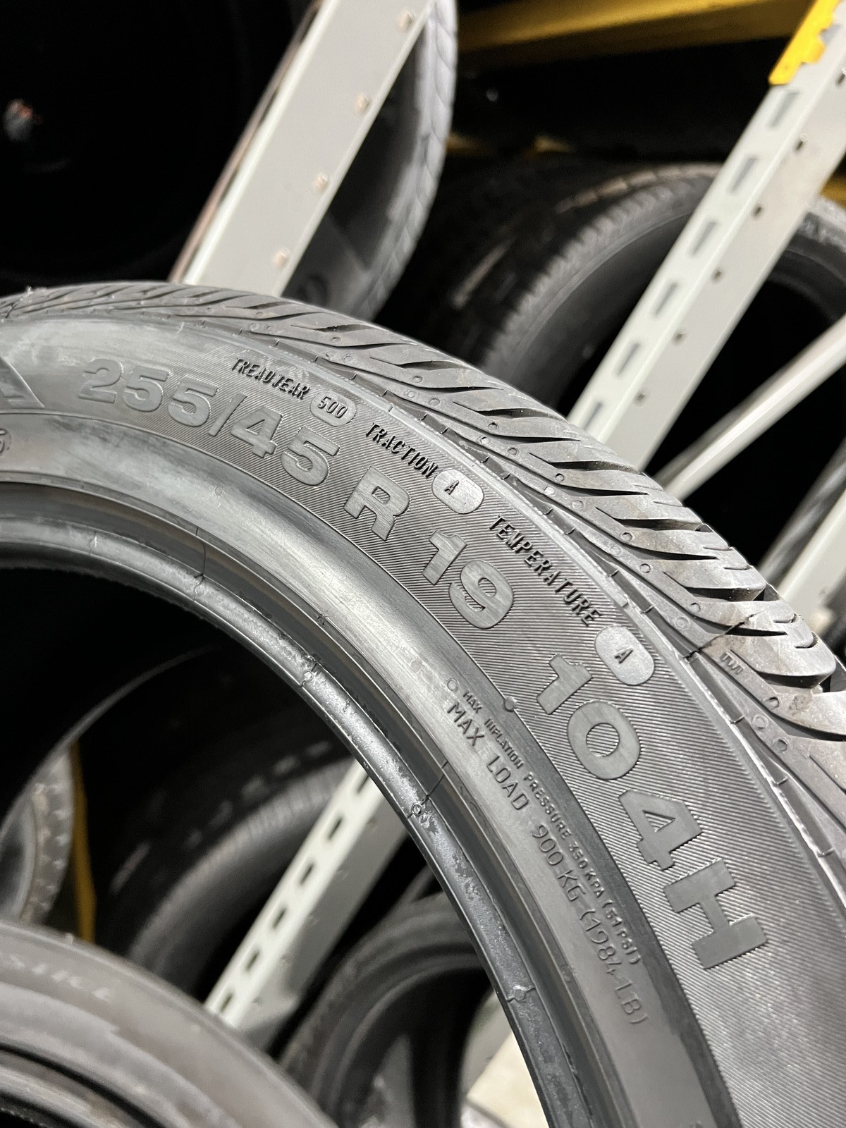 Set Of 2 Continental ContiProContact AO 255/45R19 104H DOT.3725 10/32 NO Patch
