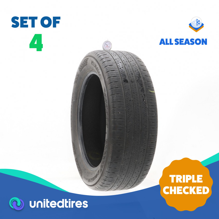 Set of (4) Used 235/55R19 Kumho Crugen HP71 EV K-Silent 101H – 4.5-5/32
