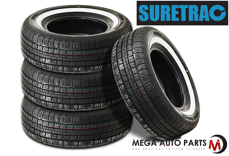 4 New Suretrac Power Touring 235/75R15 105S 1.5″ WHITE WALL All Season Tires