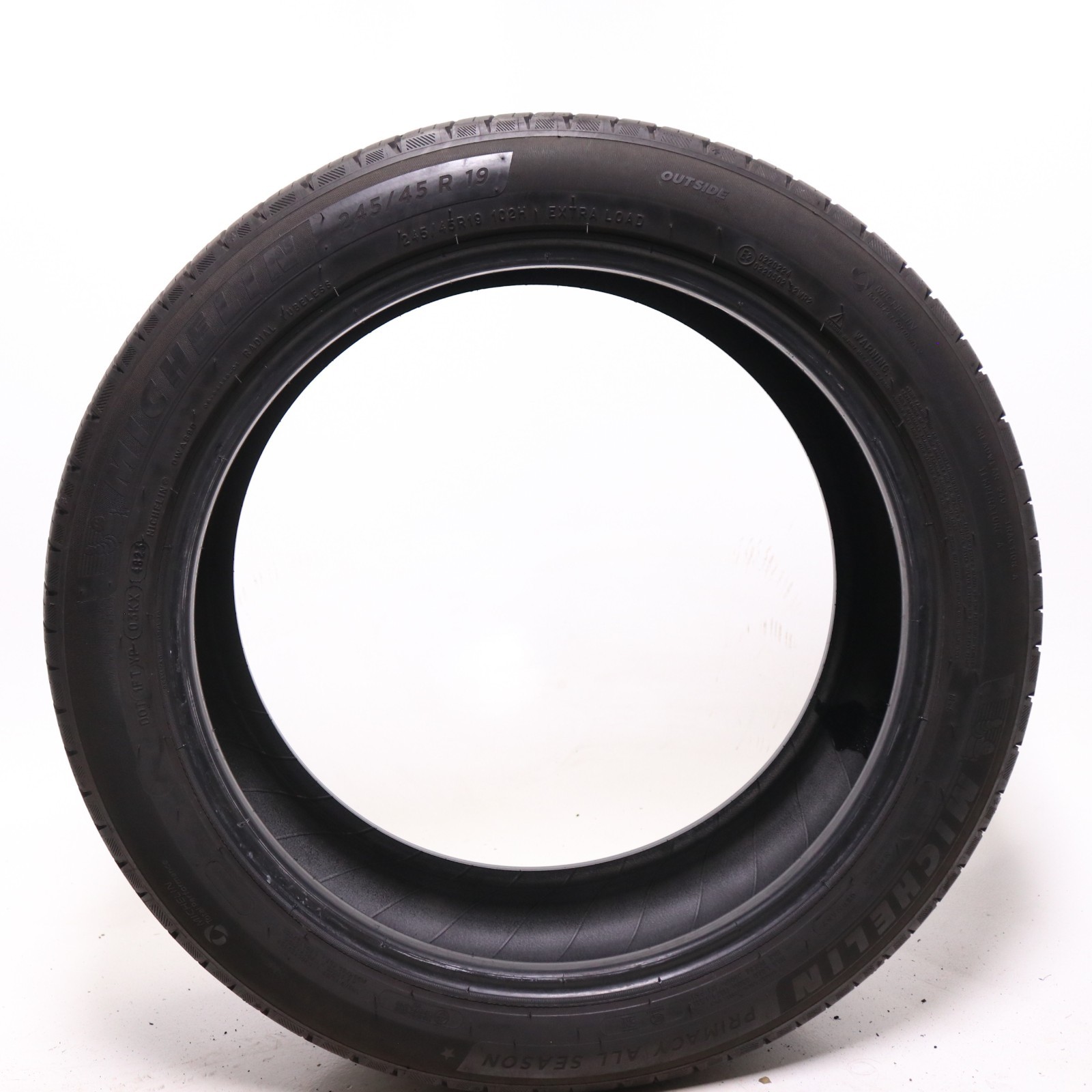 Set of 4 Used 245/45R19 Michelin Primacy A/S – 102H – 6.5-7/32