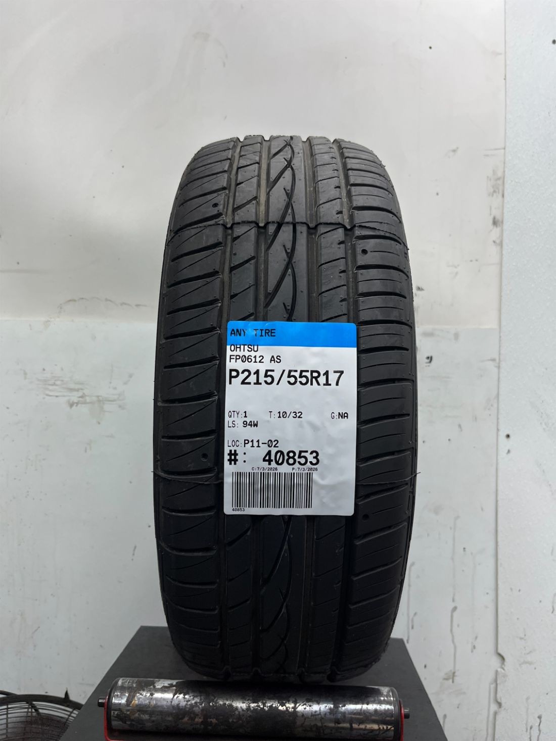1 Used P215/55R17 Ohtsu FP0612 AS 94 W – 10/32