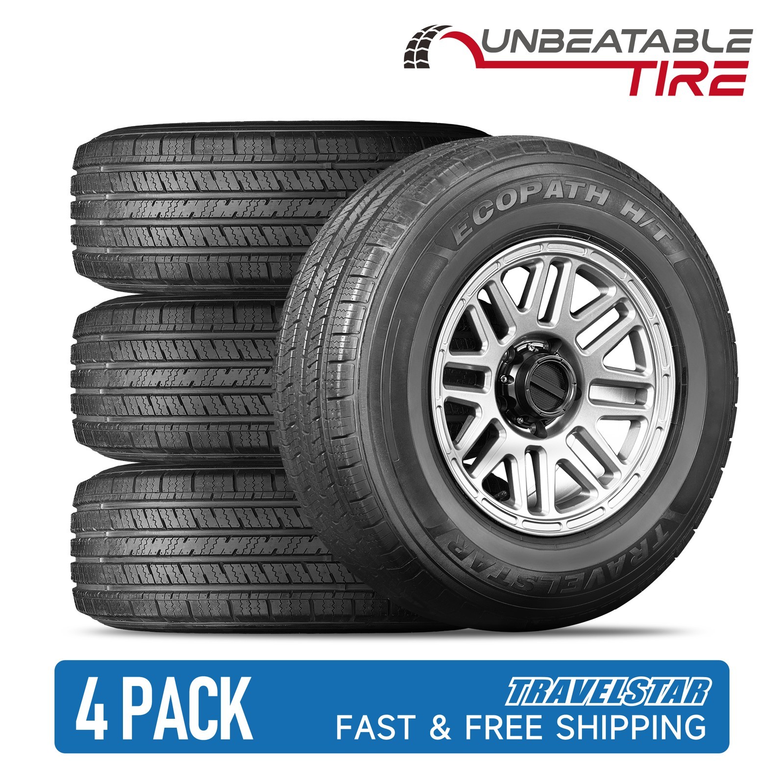 Set of 4 Travelstar EcoPath H/T LT235/80R17 120R 10PR Highway Terrain Truck Tire