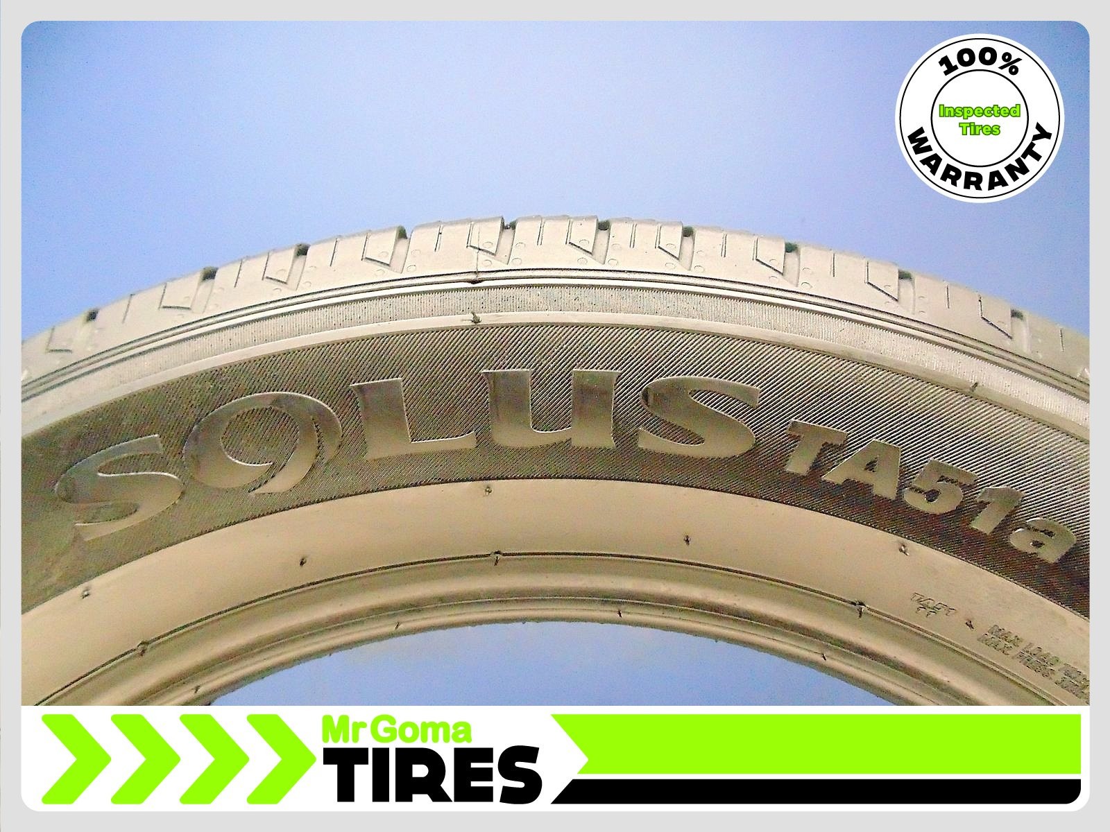 1 KUMHO SOLUS TA51A 225/55R18 USED TIRE 8.0/32 TREAD 98H 225/55/18 2255518