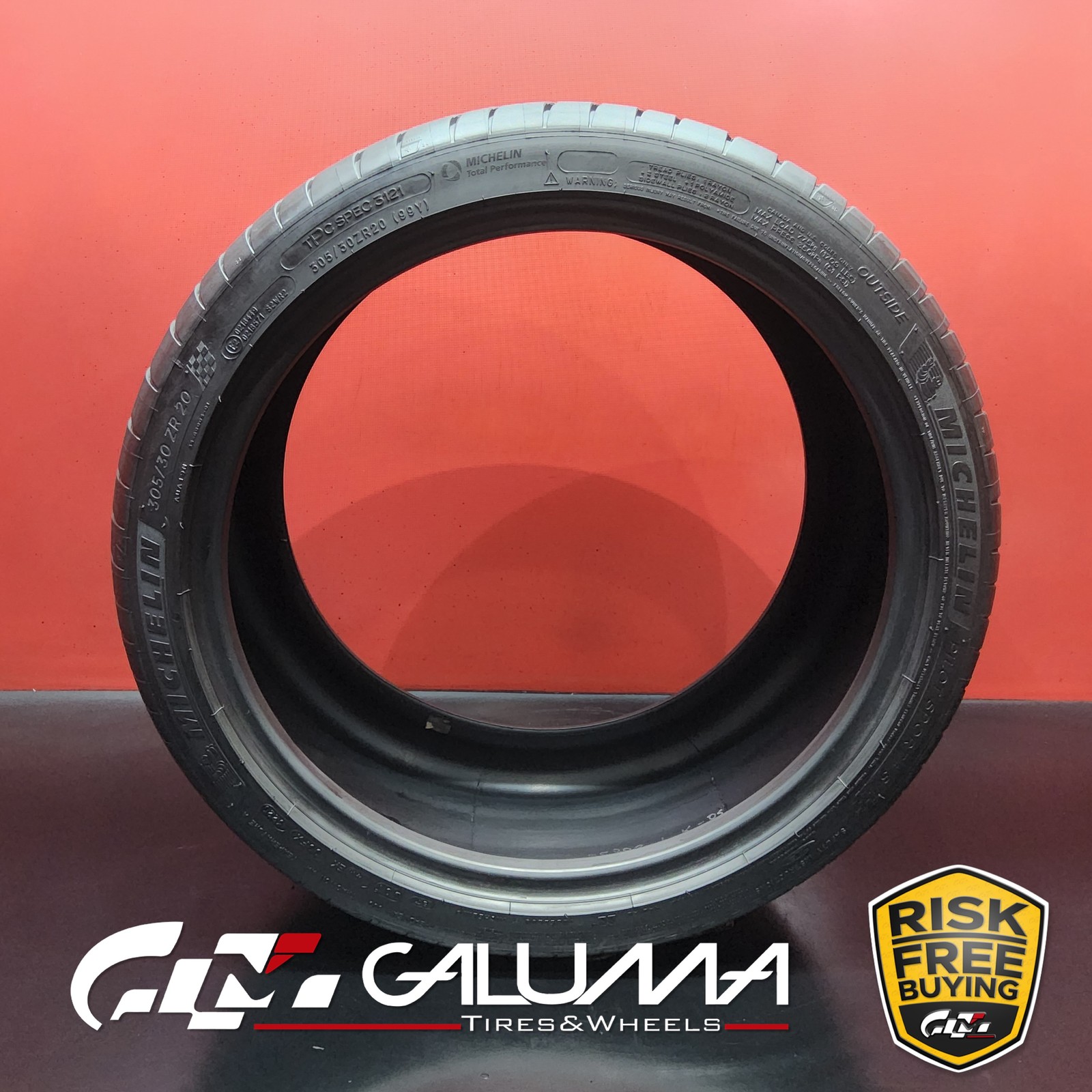1 Tire LikeNEW Michelin Pilot Sport 4S (ZP) RunFlat 305/30ZR20 No Repairs #95892