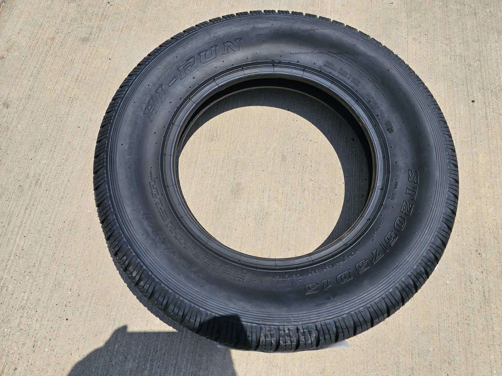 (1) 205/75/15 HI-RUN H-180 tire ST 205/75R15 LT 6 ply LR C 101M trailer NEW