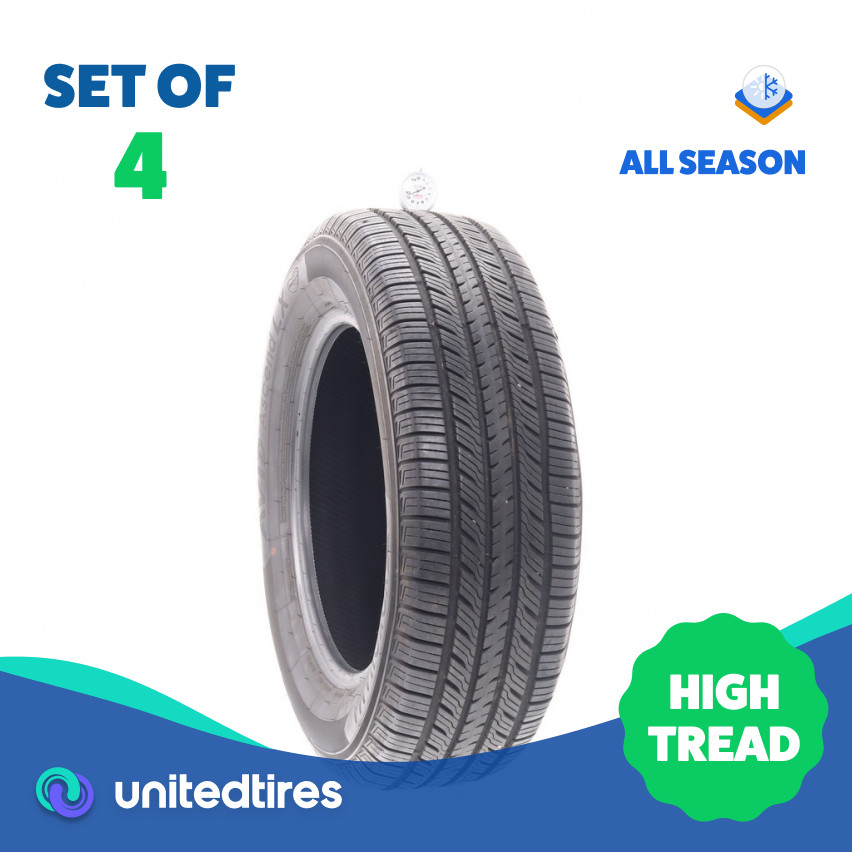 Set of (4) Used 225/65R17 Yokohama Avid Ascend LX 102H – 9.5/32